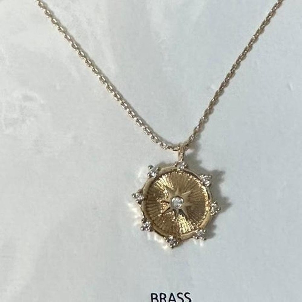 Rhinestone‎ Coin Necklace